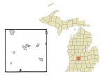 Ionia County Michigan Incorporated and Unincorporated areas Lake Odessa Highlighted